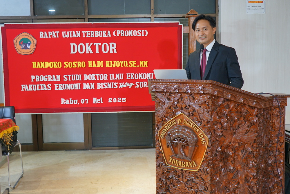 Soroti Pertumbuhan Industri Kreatif di Bojonegoro, Dosen FE Unigoro Raih Gelar Doktor